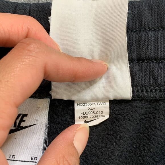 Nike Jogger Big Boy Youth XL Extra Large Black Fleece Lined Sportswear Sweatpant - Picture 7 of 12